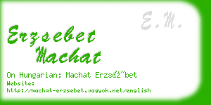 erzsebet machat business card